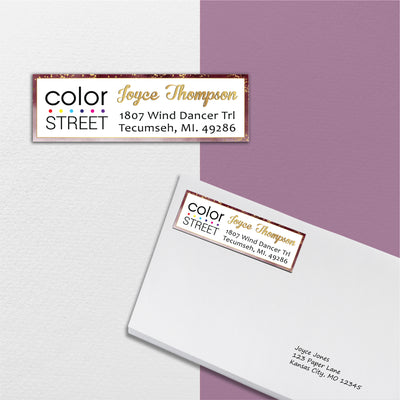 Glitter Color Street Marketing Package, Personalized Color Street Cards CL223