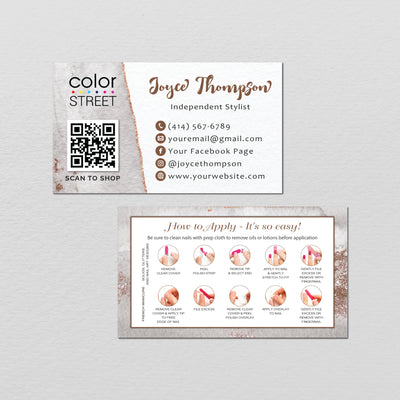 Color Street Business Cards QR Code, Color Street Application Cards CL224