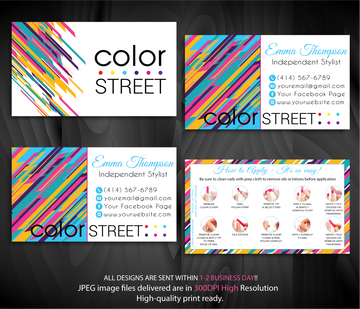Personalized Color Street Application Cards, Color Street Business Card CL57
