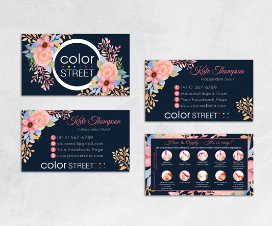ColorStreet Business Card, Color Street Application Cards CL91