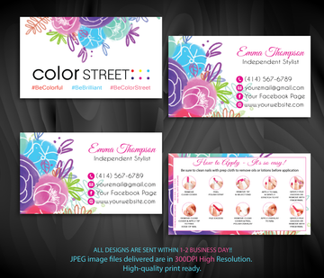 Personalized Color Street Application Cards, Color Street Business Card CL79