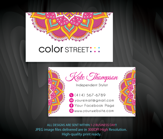 Color Street Business Card, Personalized Card, Color Street Application Cards CL119