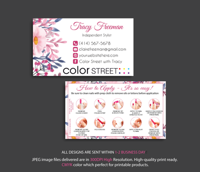 Personalized Color Street Application Cards, Color Street Business Card CL38