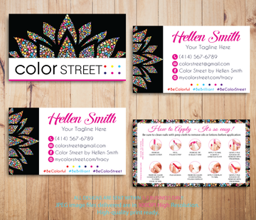 Personalized Color Street Application Cards, Color Street Business Card CL68