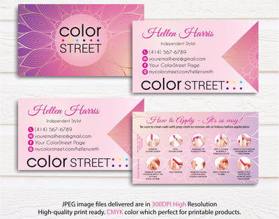 Color Street Business Card, Personalized Card, Color Street Application Cards CL33