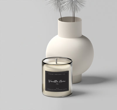Minimalist Candle Label, Luxury Candle Label Template, Canva Template, Digital Download CL02