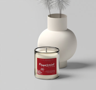 Christmas Candle Label, Luxury Candle Label Template, Canva Template, Digital Download CL01