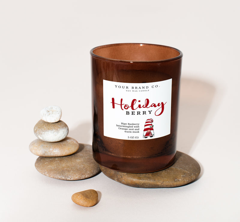 Holiday Candle Labels Template