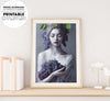 Beautiful Portrait Of Grapes Queen, Grape Art Design For Hanging, Poster Design, Printable Art