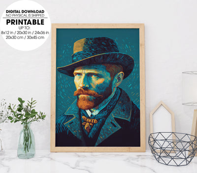 Portrait Of Van Gogh, Van Gogh Self-portrait, Best Artist Paint, Poster Design, Printable Art