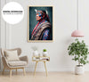 Portrait Photo Of A Asia Old Warrior Chief, Soldiers Into The Forest, Poster Design, Printable Art