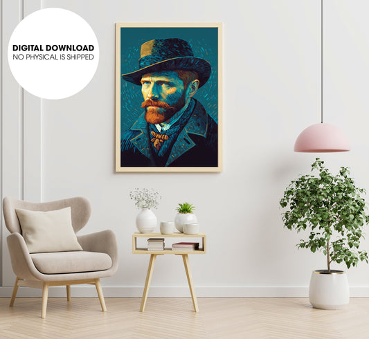 Portrait Of Van Gogh, Van Gogh Self-portrait, Best Artist Paint, Poster Design, Printable Art