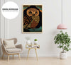 Owl Canvas, Adorable Magical Intricate Woodblock, Adorable Owl, Poster Design, Printable Art
