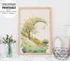 Meadow Watercolor Style, Lovely Field, Art For Relaxing, Poster Design, Printable Art