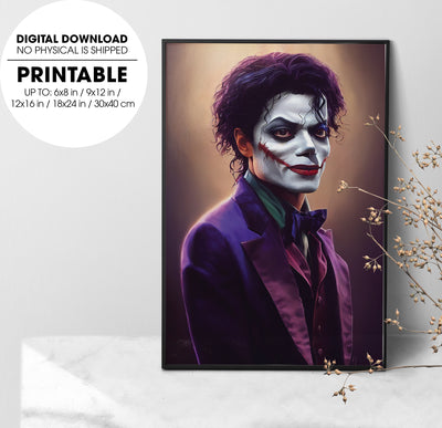 A Beautiful Portrait Of Clown, Best Clown Potrait, Famous Clown, Poster Design, Printable Art