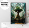 Roots Of Epic Tree Contain Large Interior Of Beautiful Underground, Poster Design, Printable Art