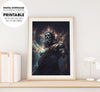 The Primordial Darkness Embodying A Greek God-The Black God, Poster Design, Printable Art