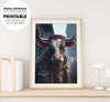 Gangters On The Street, Cow Gangter Art, Swag Cow Love, Poster Design, Printable Art