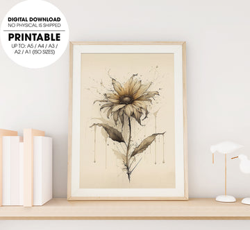 Gerbera Flower, Minimalist Design, Simple Watercolor, Watercolor Painting, Poster Design, Printable Art