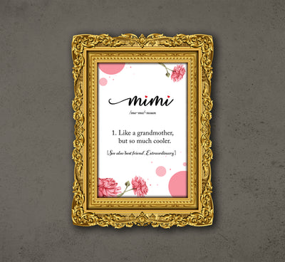 Love Mimi, Best Gift For Mimi, Grandma Lover, Grandmother Poster, Poster Design, Printable Art