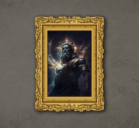 The Primordial Darkness Embodying A Greek God-The Black God, Poster Design, Printable Art