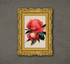 Elegant Camellia Flowers, Red Camellia Retro Watercolor Style, Poster Design, Printable Art