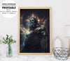 The Primordial Darkness Embodying A Greek God-The Black God, Poster Design, Printable Art