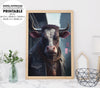 Gangters On The Street, Cow Gangter Art, Swag Cow Love, Poster Design, Printable Art