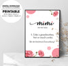 Love Mimi, Best Gift For Mimi, Grandma Lover, Grandmother Poster, Poster Design, Printable Art