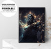 The Primordial Darkness Embodying A Greek God-The Black God, Poster Design, Printable Art