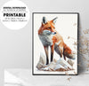 Red Fox Art, Watercolor Painting Fox, Geometric Fox Colorfull, Art Geek Fox, Poster Design, Printable Art