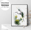 A Very Beautiful White Crested Crane, Beautiful Spring View Amazing Nature, Poster Design, Printable Art