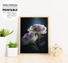 Beautiful And Delicate Peony Flowers, Peony Florals, Mysthery Peony, Poster Design, Printable Art