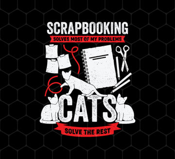 Cat Lover Gift, Scrapbooking Gift, Scrapbooker Vintage, Love Scrapbook, Png Printable, Digital File