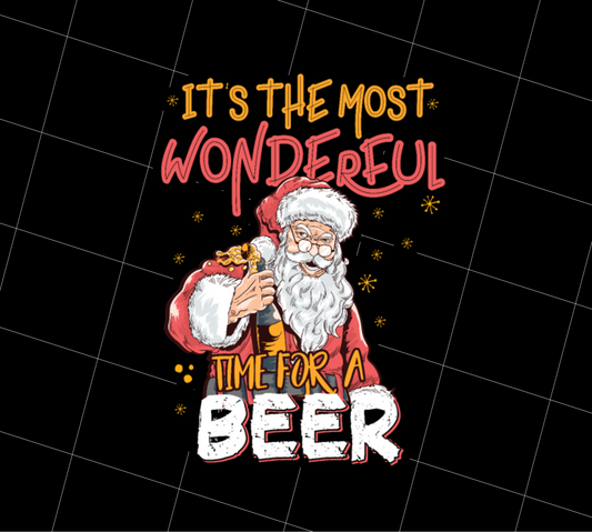 Christmas Its The Most Wonderful Time For A Beer, Merry Christmas Gift, PNG Printable, DIGITAL File