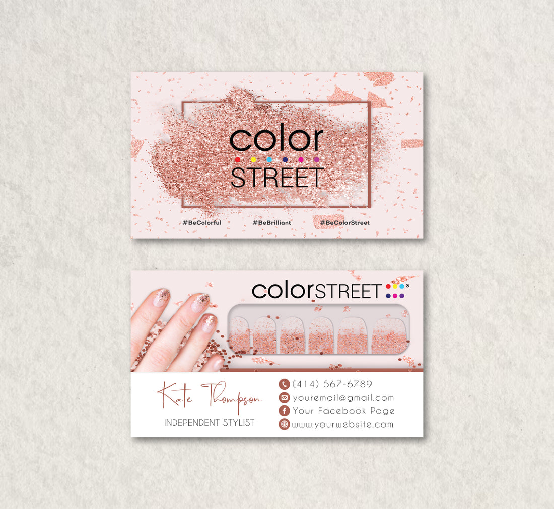 Personalized Color Street Business Card, Color Street Application Cards CL180