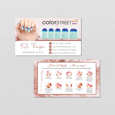 Color Street Business Carda, Color Street Application Cards CL222