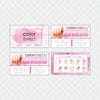 Pink Color Street Business Card, Color Street Application Nail Cards CL200