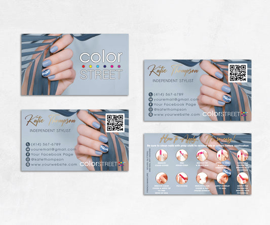 Printable Color Street Business Cards, Color Street Application Cards CL219