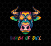 Colorful Bull Png, Retro Bunch Of Bull Png, Bull Art Png, Gift For You, Png Printable, Digital File