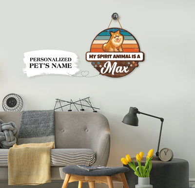 This Personalized Wood Sign For Dog is a great choice for those looking to add a personalized touch to the home. The sign is made of plywood, ensuring durability and a long lifetime. The name of your cat is displayed in a retro font, making this a truly unique modern decoration.