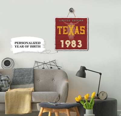 This Texas Lover Retro Style Wood Sign is a perfect birthday gift for anyone born in 1983. It has a plywood construction for an authentic, rustic look and feel. The word “Texas” is printed in the classic font from the era and makes an ideal choice for anyone with a sense of nostalgia.