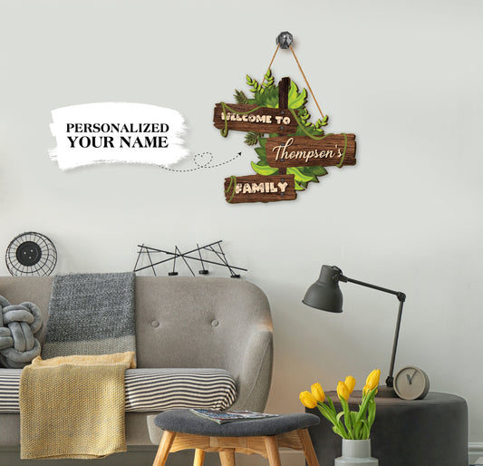 Greet guests with warmth and style with this personalized welcome sign. Printed on wood and customized to your exact specifications, this custom welcome family sign is sure to make a lasting impression. Bring your home to life with this beautiful and timeless statement piece.