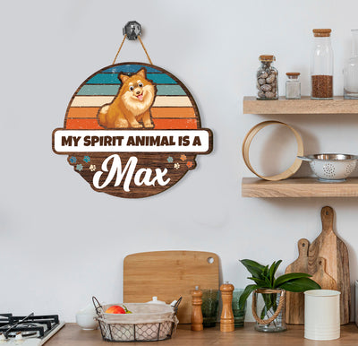 This Personalized Wood Sign For Dog is a great choice for those looking to add a personalized touch to the home. The sign is made of plywood, ensuring durability and a long lifetime. The name of your cat is displayed in a retro font, making this a truly unique modern decoration.