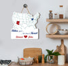 This personalized couple's state sign is perfect for any couple to show their love for each other. Customizable with couple names and their state, this plywood sign is a unique gift for anniversaries or any special occasion. Show your love and make it personal with this sign.