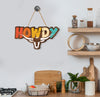 This classic Howdy Retro Style Wood Sign is the perfect addition to any home in Texas. It features a Texas iconic wooden sign with a love cow plywood sign. Add a touch of Texas charm with this classic piece.