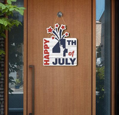 This July 4th, show your patriotism with the American Independent Wooden Sign. Crafted from rustic plywood, this sign is a strong statement of independence and love of country. Perfect for celebrating the Fourth of July, this sign is a classic American decoration.