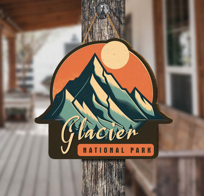 Personalized National Park As Required Wooden Sign, Glacier Park Plyood Sign WS34