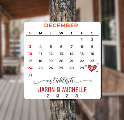 Our Personalized Name And Date Wood Sign is perfect for couples to immortalize their love. Crafted with aplywood and custom designed to fit your couple's names, this sign is a great way to celebrate your special occasion.