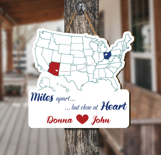 This personalized couple's state sign is perfect for any couple to show their love for each other. Customizable with couple names and their state, this plywood sign is a unique gift for anniversaries or any special occasion. Show your love and make it personal with this sign.